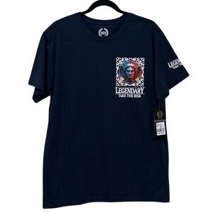 CHROME EDGE CR-24 Men’s Navy Legendary Graphic Tee,Size L,NWT
